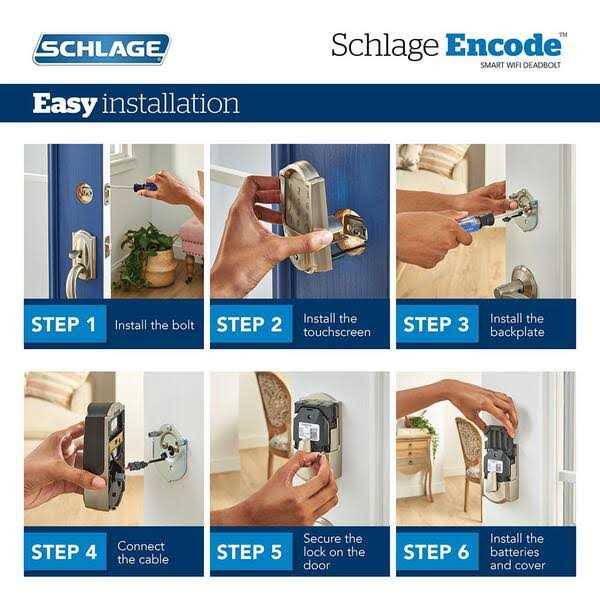 Schlage Century Aged Bronze Encode Smart Wi-Fi Deadbolt with Alarm and Century Handleset and Latitude Handle - Cheap Fitting
