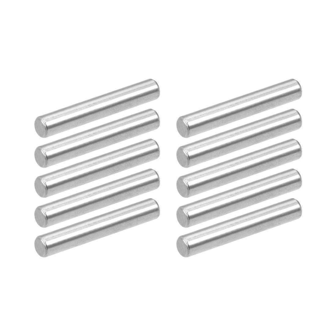 Uxcell 10Pcs 4mm x 25mm Dowel Pin 304 Stainless Steel Shelf Support Pin Fasten Elements Silver Tone - Cheap Fitting