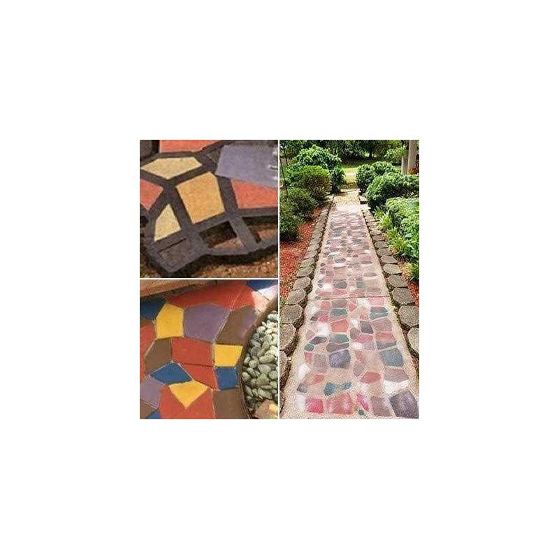 Walk Stone Maker Reusable Concrete Molds Path Maker Stepping Stone Paver Lawn Patio Yard Garden DIY Walkway Pavement Paving Cement Molds - Cheap Fitting
