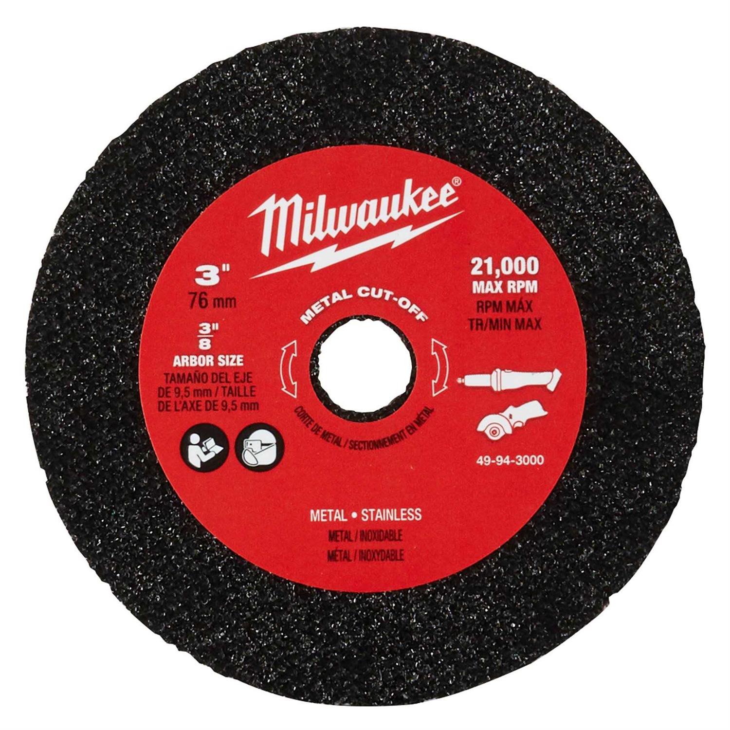 Milwaukee 3 Metal Cut Off Wheel 49-94-3000 - Cheap Fitting