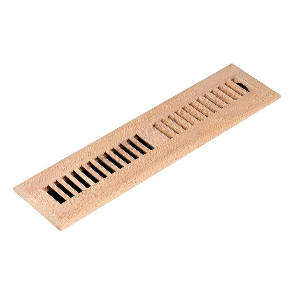 Homewell Red Oak Wood Floor Register Drop In Vent with Damper - Cheap Fitting