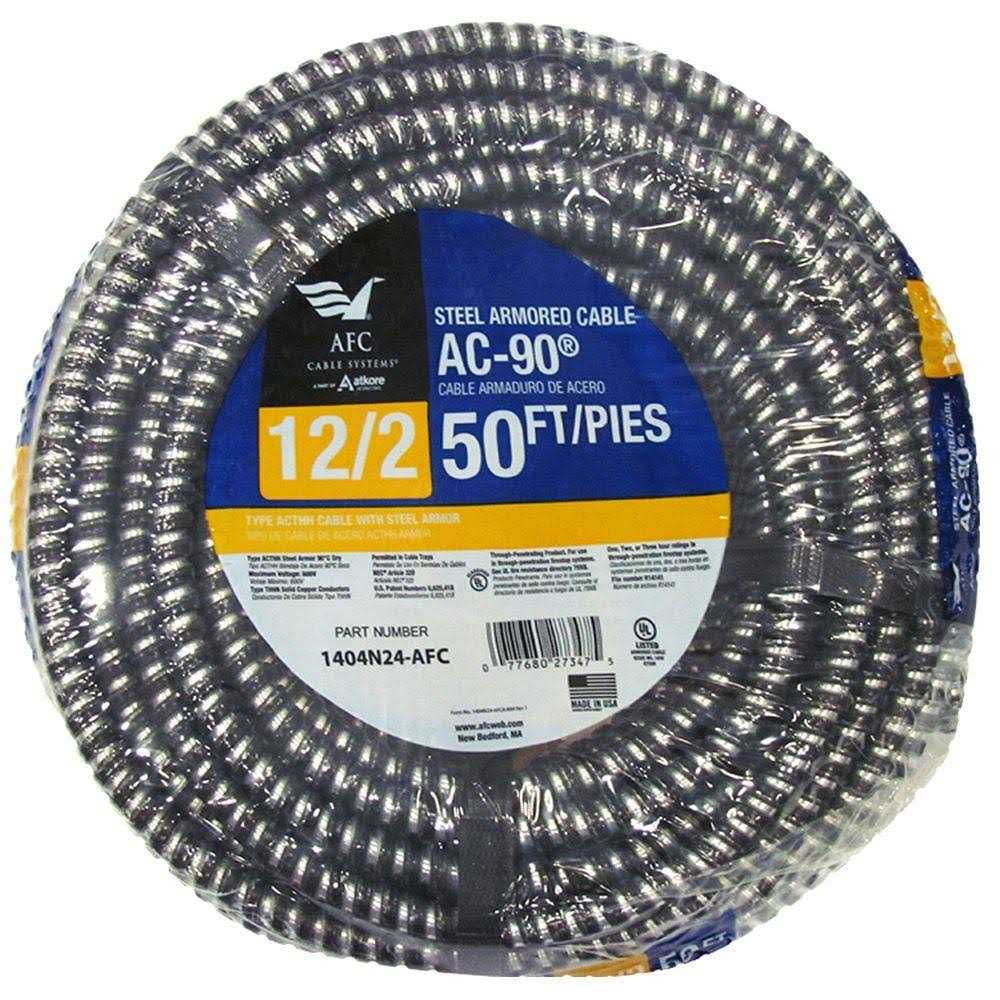 AFC Cable Systems 1404n24-AFC 50 ft. 12-2 ACT Armored Cable - Cheap Fitting