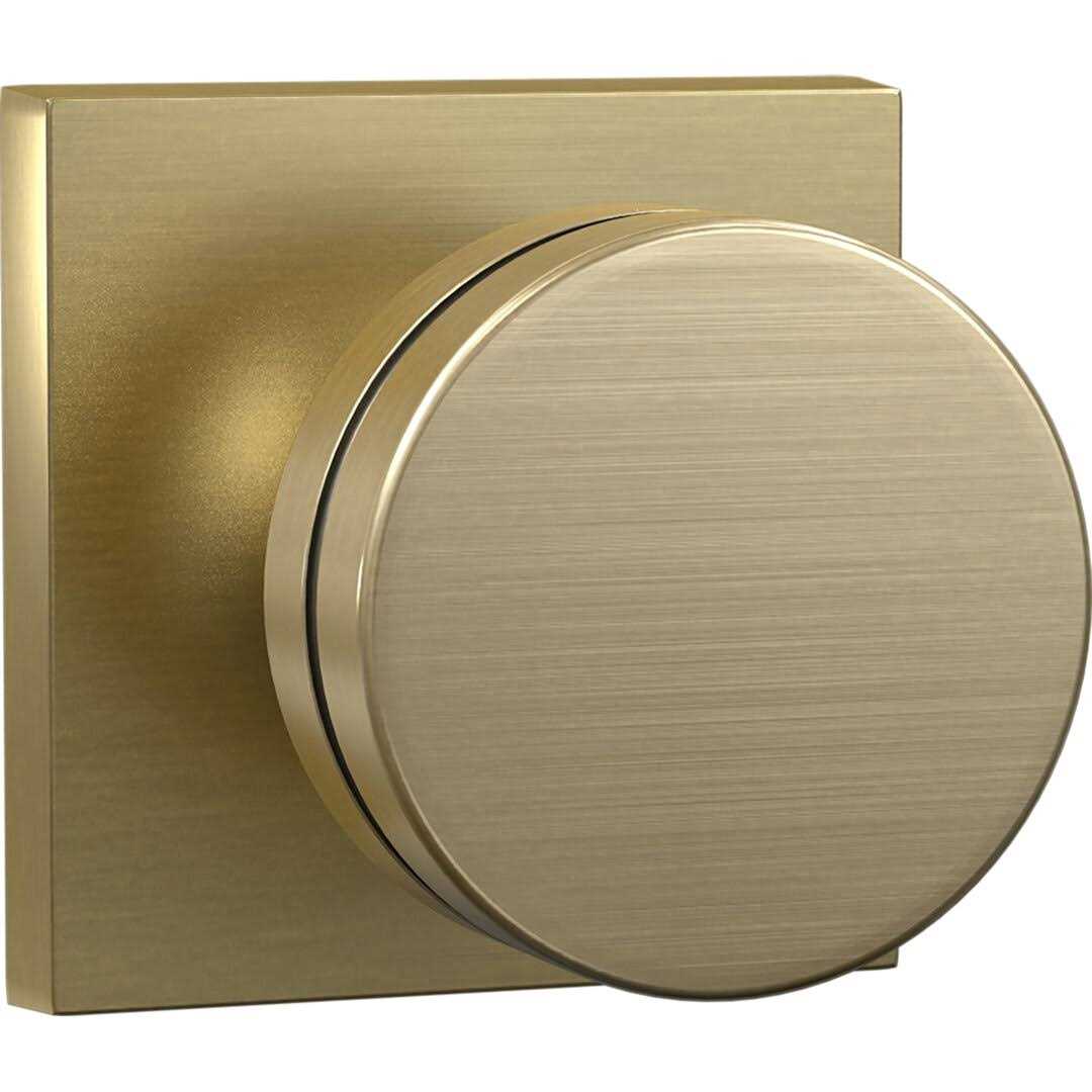 DELANEY Hardware Bravura Dallas 947-7 Dummy Door Knob Single Solid Brass Satin Brass w/ square trim 947-7 Dummy Knob US4 - Cheap Fitting