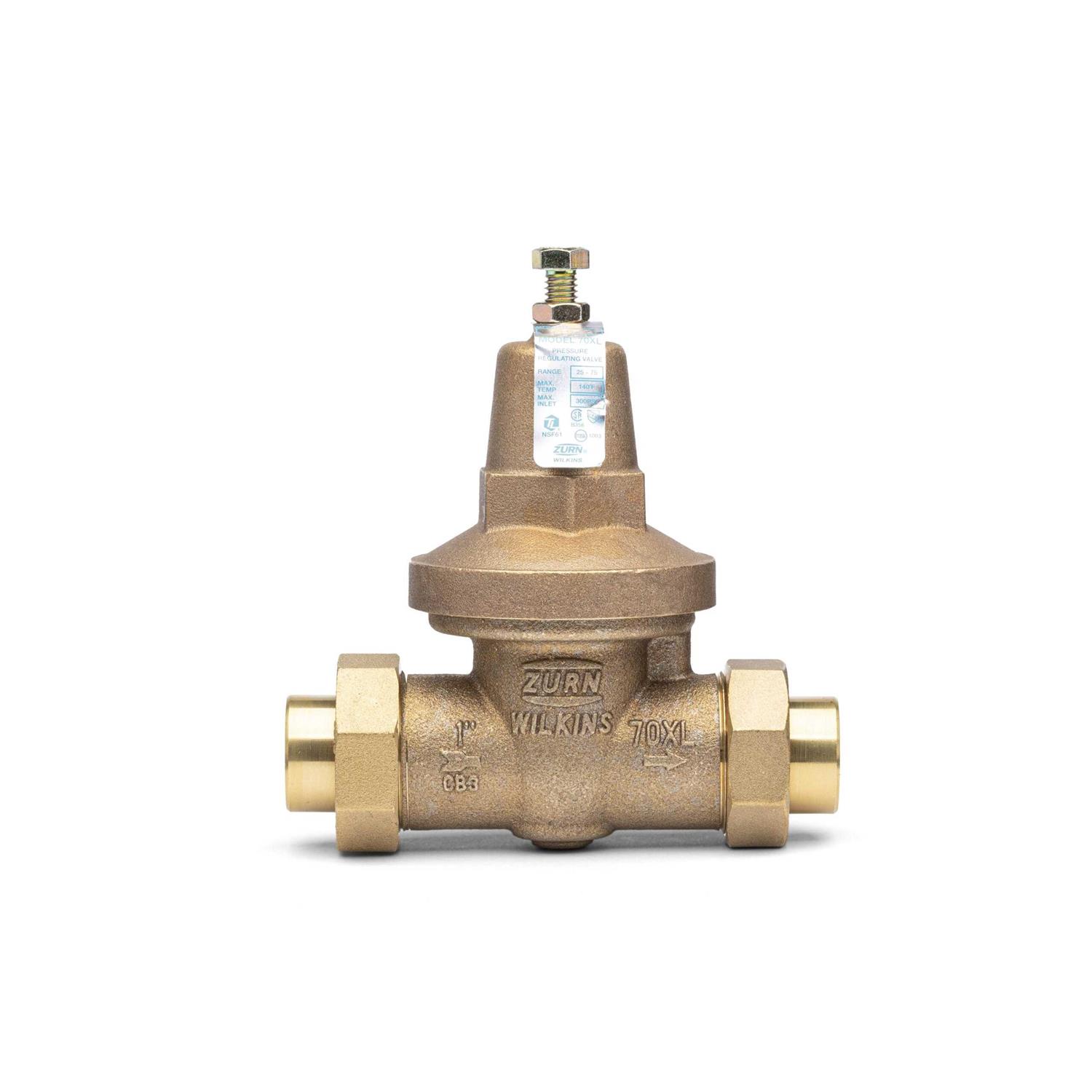 Wilkins Pressure Reducing Valve Double Union Copper Swet 1 in. Lead Free 1-70XLDUC - Cheap Fitting