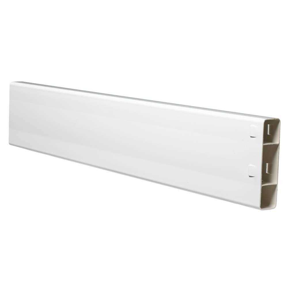 Veranda 1-1/2 in. x 5-1/2 in. x 8 ft. White Vinyl Ranch Fence Rail - Cheap Fitting
