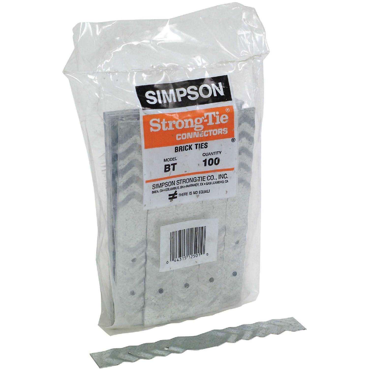 Simpson Strong Tie BT-R100 22 Gauge Brick Ties - Cheap Fitting