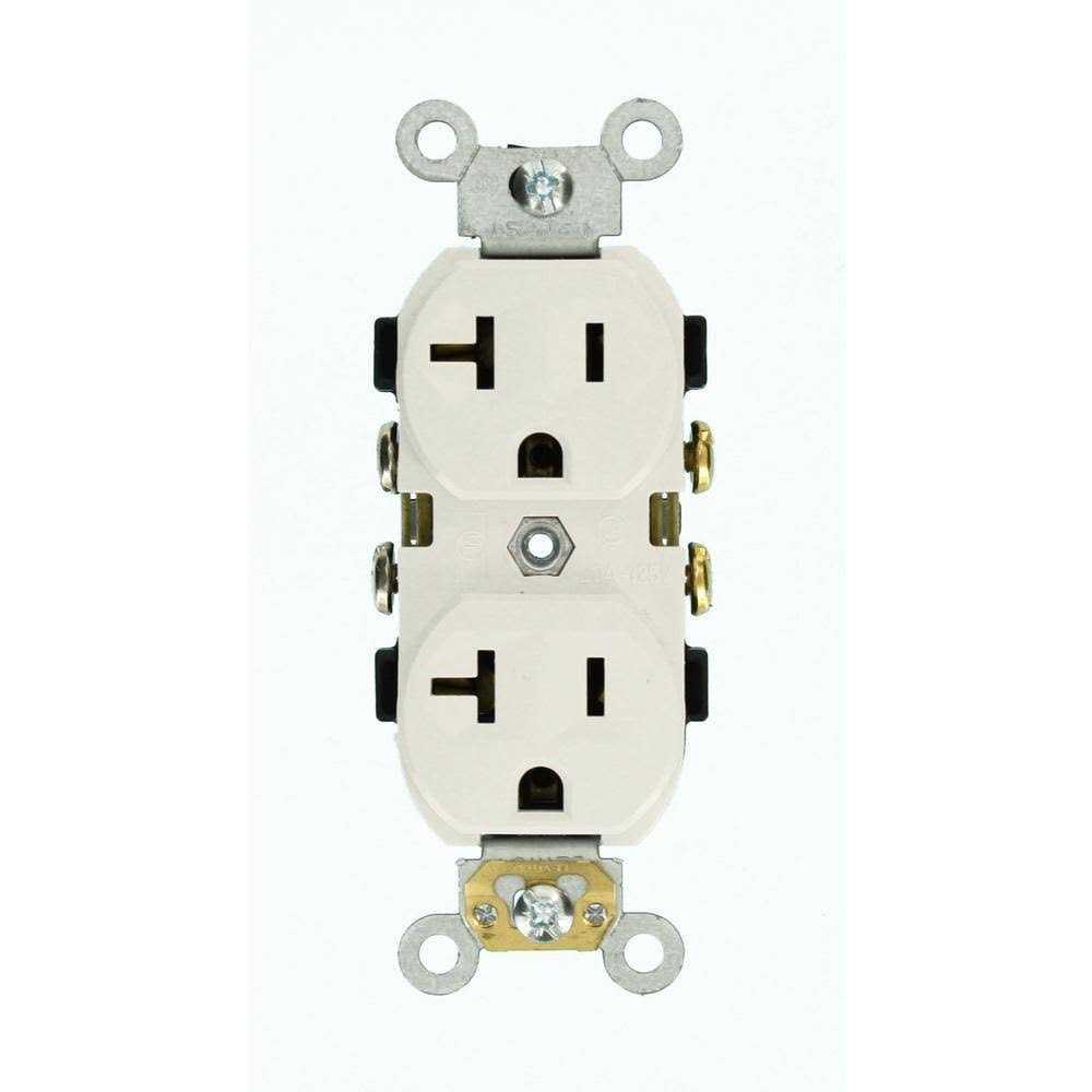 Leviton CR20-W Duplex Receptacle - Cheap Fitting