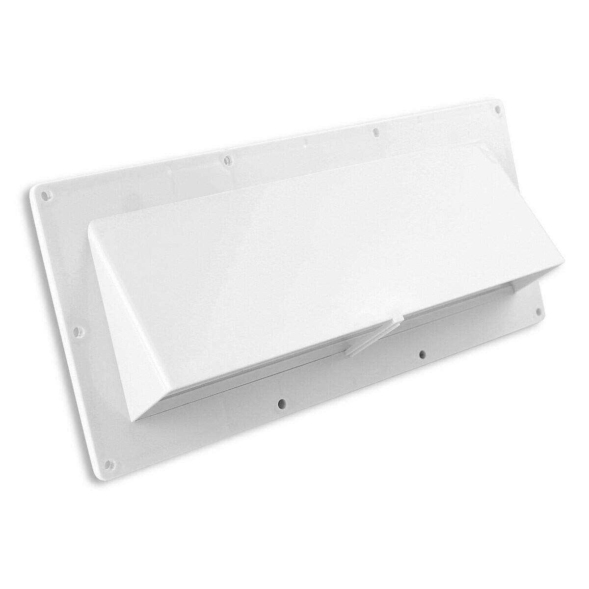 Mobile Home/RV CW White Exterior Sidewall Range Hood Vent with Damper - Cheap Fitting