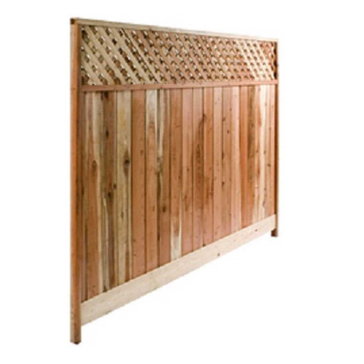 subscribebas 6-ft x 8-ft Redwood Lattice-top Privacy Fence Panel 73063 - Cheap Fitting