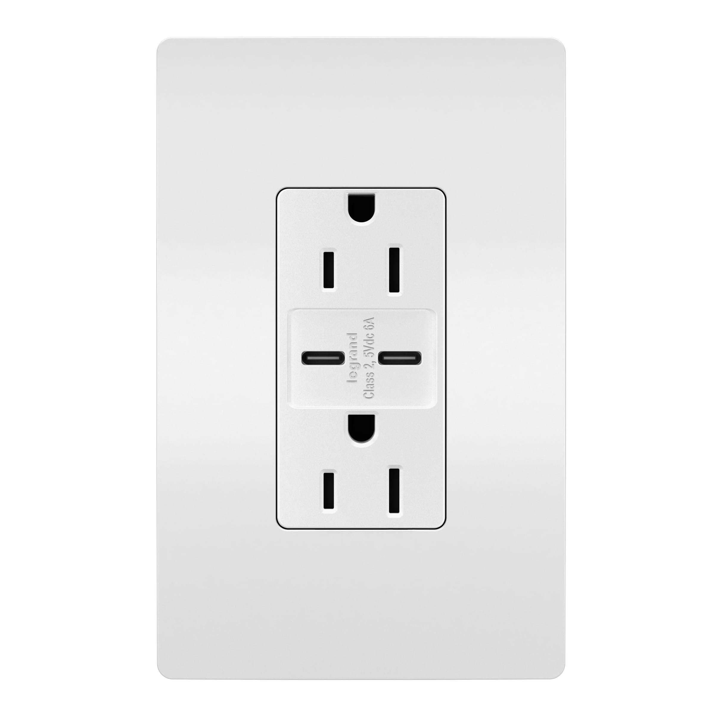 Legrand R26USBCC6 Pass Seymour 15 Ampere Tamper Resistant Electrical Outlet R26USBCC6W - Cheap Fitting