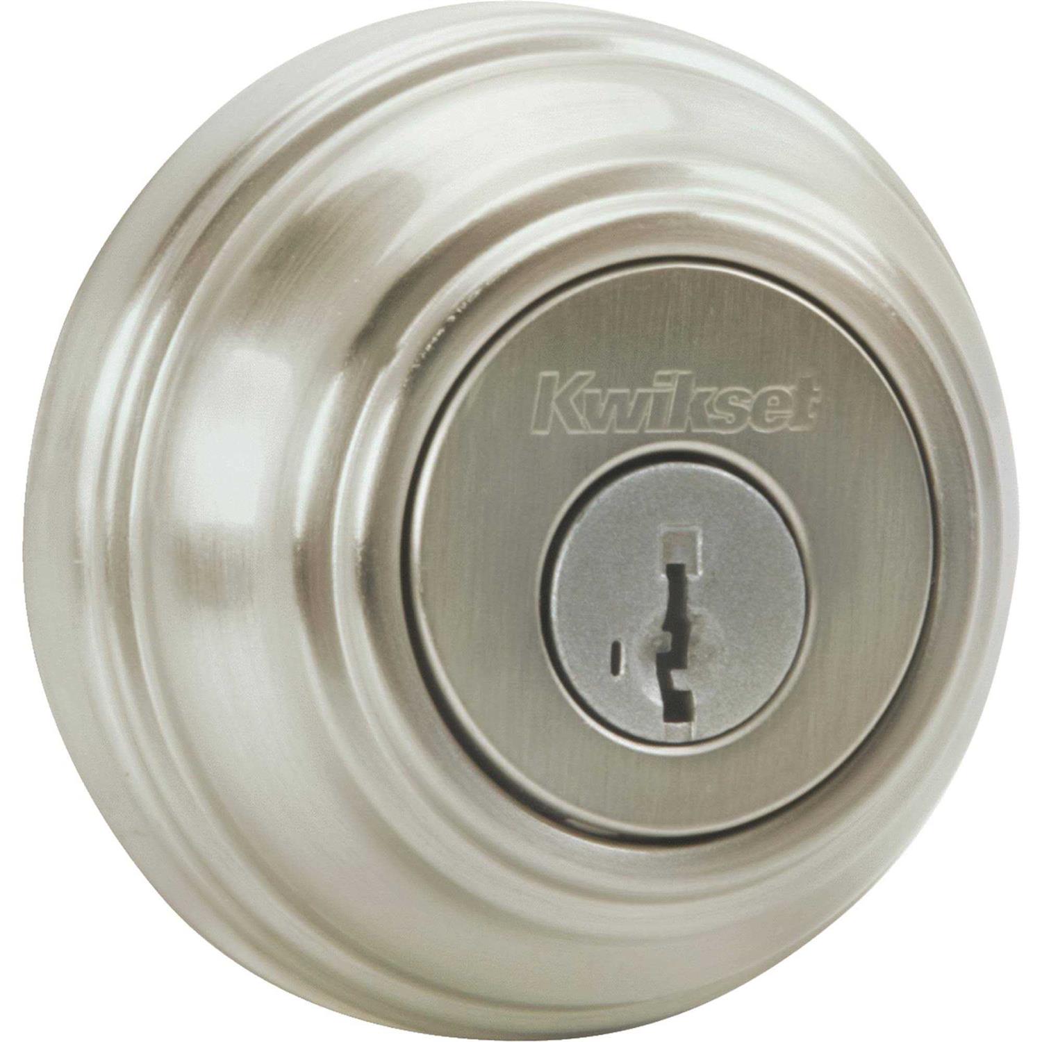Kwikset SmartKey Satin Nickel Deadbolt - Cheap Fitting