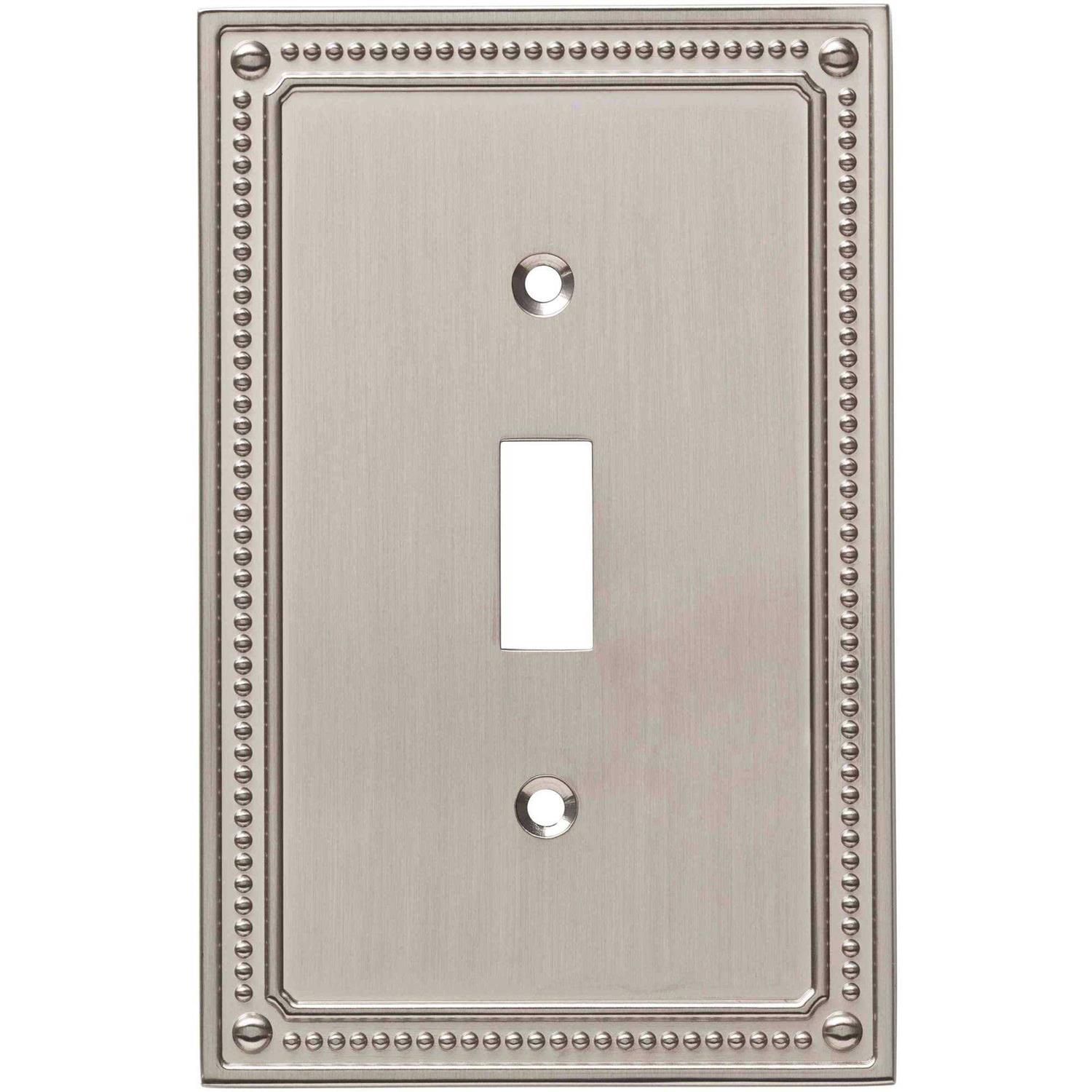 Franklin Brass Classic Beaded Single Switch Wall Plate in Satin Nickel W35058-SN-C - Cheap Fitting