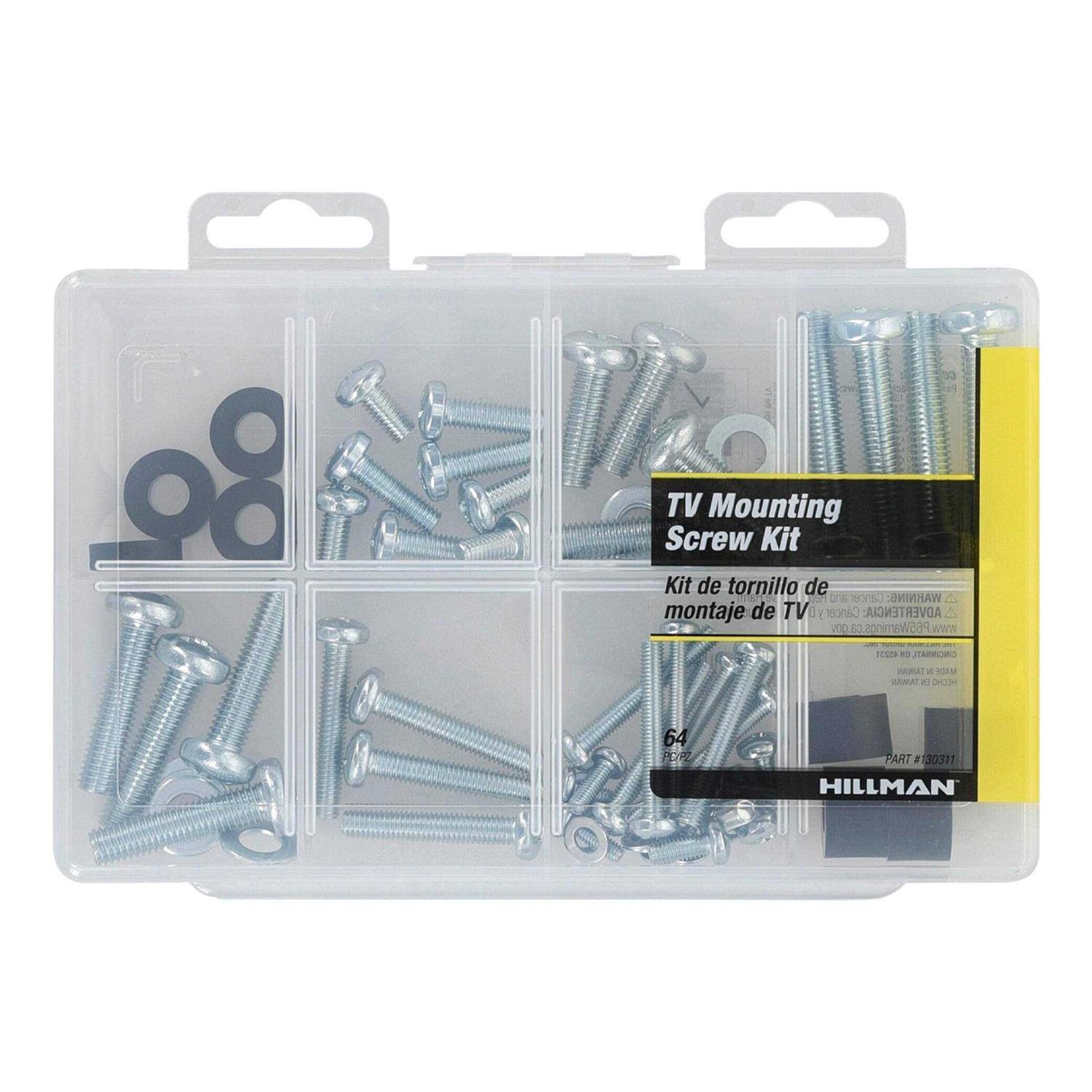 Hillman 64-Piece TV Mounting Screw Kit - Cheap Fitting