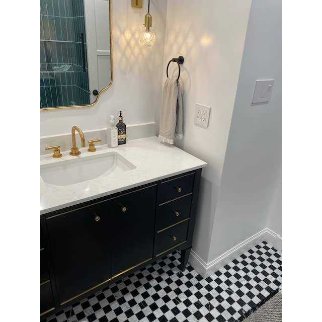 Marble Online Checkerboard Carrara White Honed Marble Wall Floor Mosaic Tile - Cheap Fitting