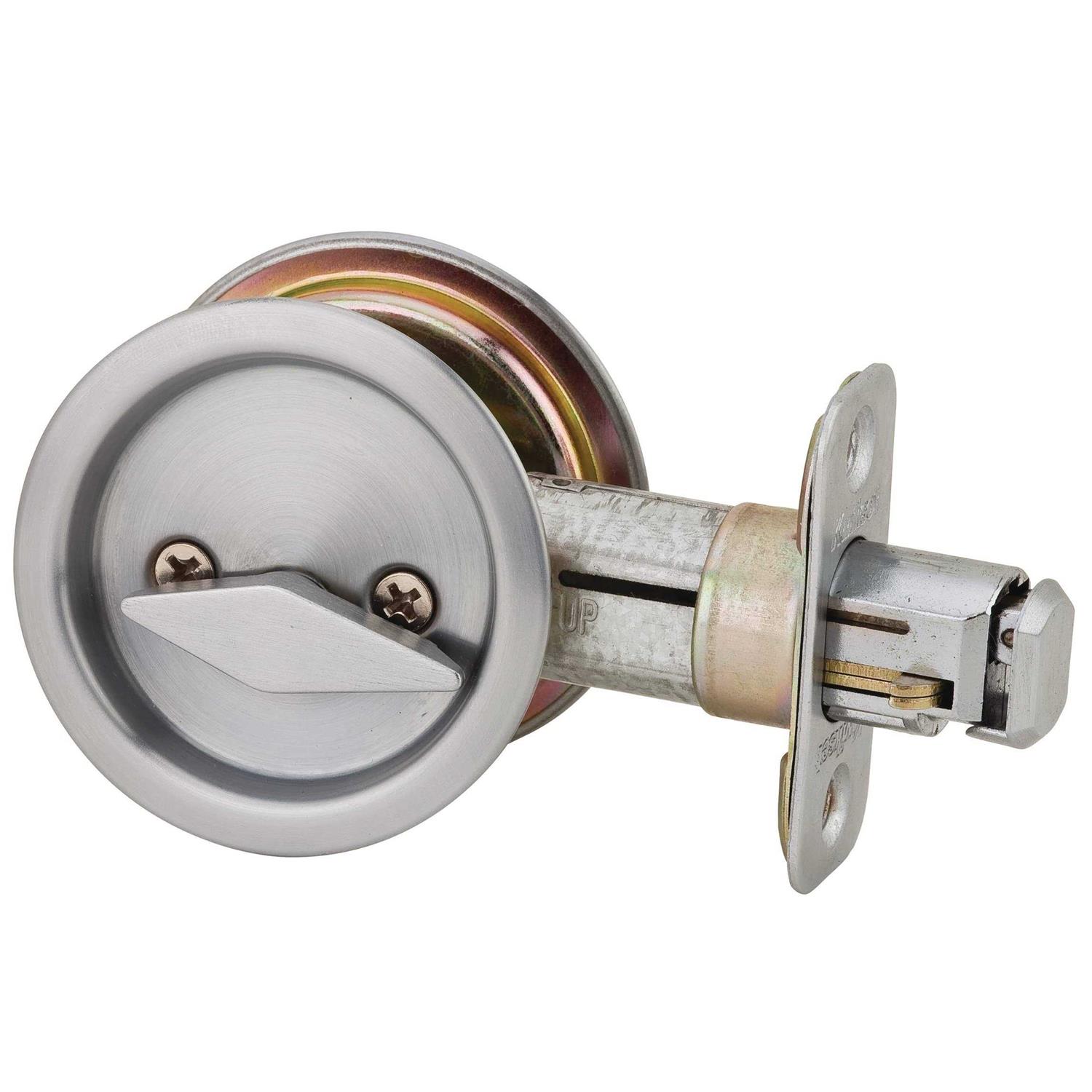 Kwikset Round Pocket Door Lock - Cheap Fitting
