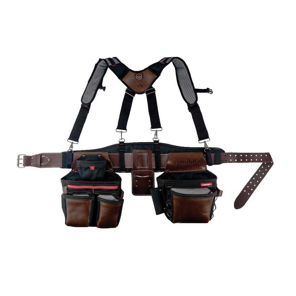 Husky Pro Level Tool Belt with Suspenders	Husky Pro Level Tool Belt with Suspenders - Cheap Fitting