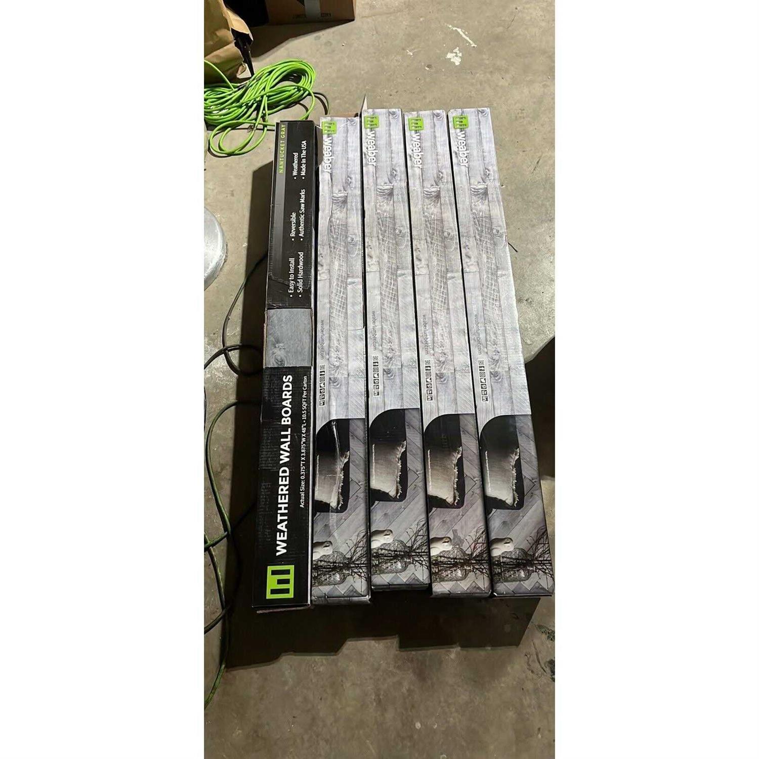 Weaber 1/2 in. x 4 in. x 4 ft. Nantucket Gray Poplar Weathered Barn Wood Boards - Cheap Fitting