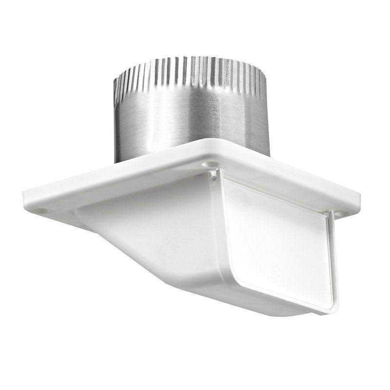 Lambro 4-In. White Plastic Under Eave Vent with Weather Damper - Cheap Fitting