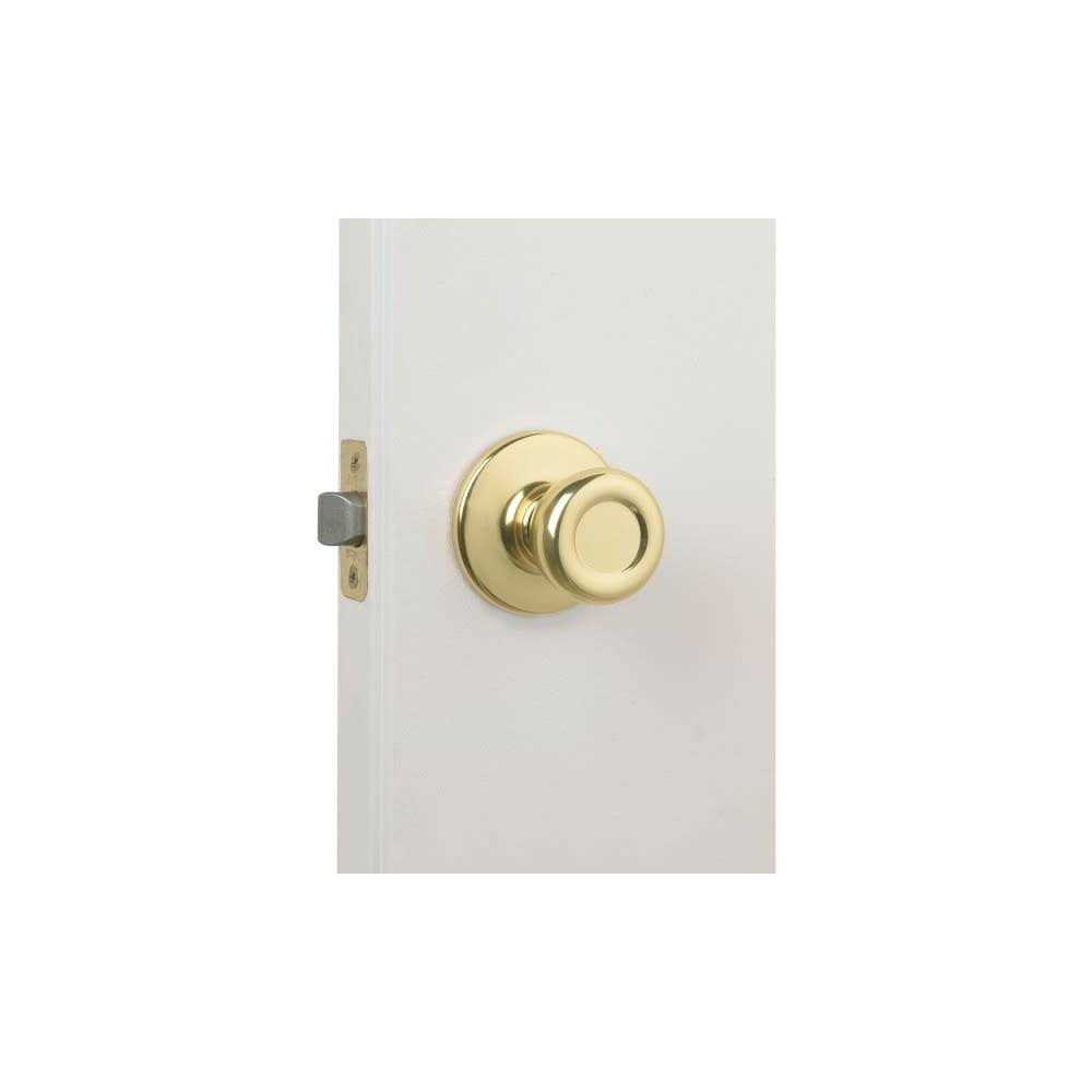 Kwikset Tylo Polished Brass Passage Door Knob - Cheap Fitting