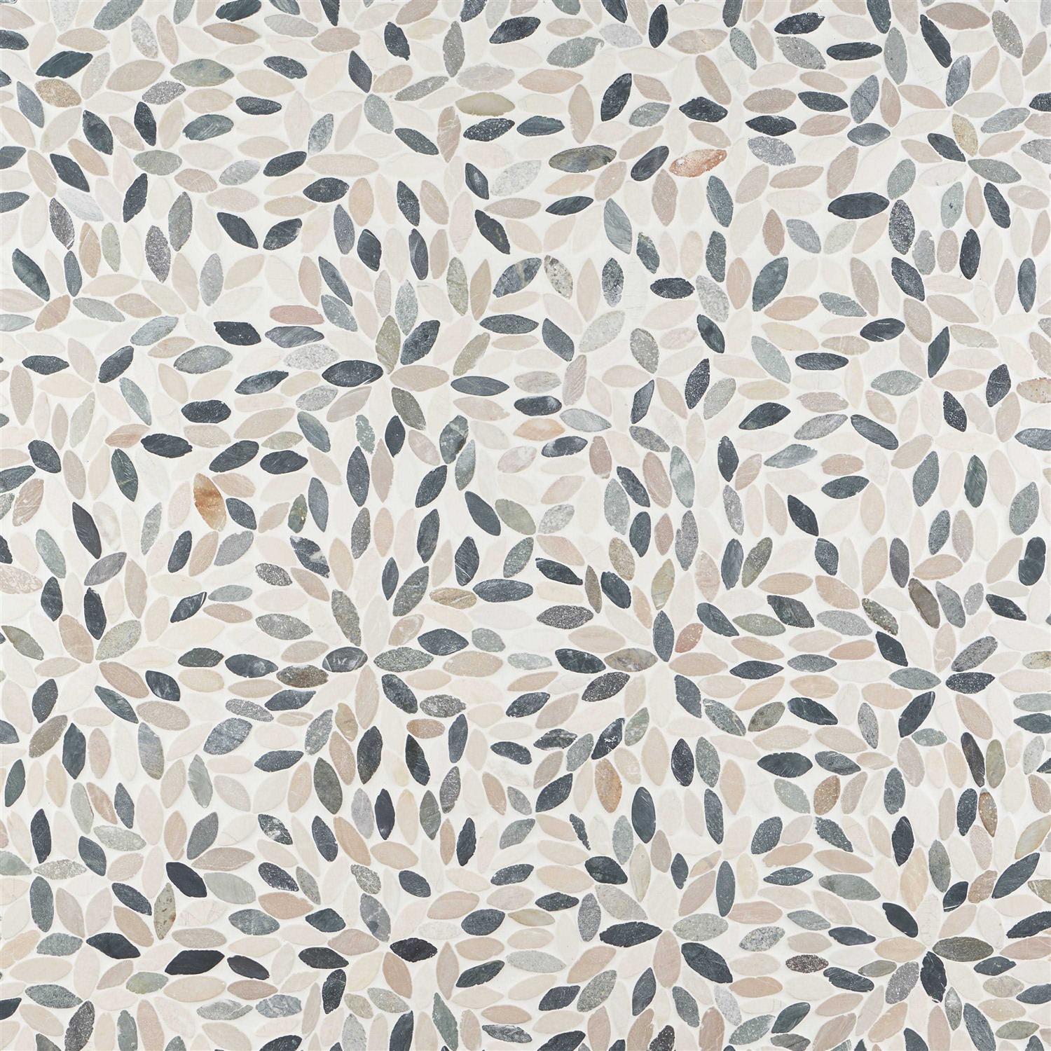 Ivy Hill Tile Countryside Flower 11.81 in. x 11.81 in. Natural Stone Floor and Wall Mosaic Tile - Cheap Fitting