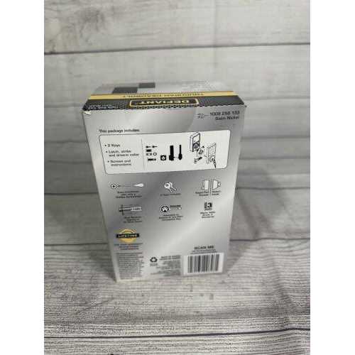 Defiant Slim Satin Nickel Electronic Touchpad Deadbolt - Cheap Fitting