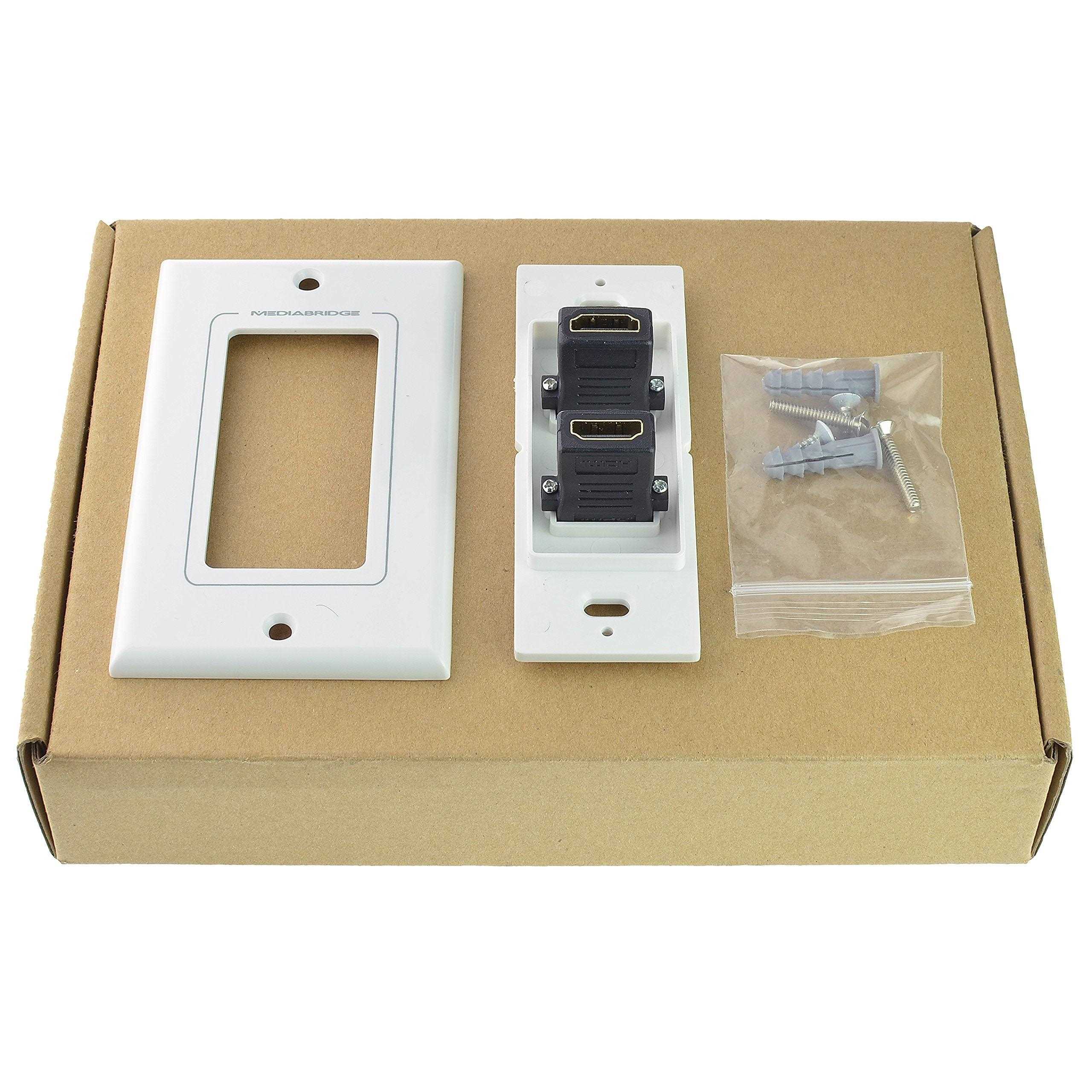 Mediabridge Hdmi Wall Plate Supports 4K 3D ARC Free Low Voltage Metal Mounting Bracket - Cheap Fitting