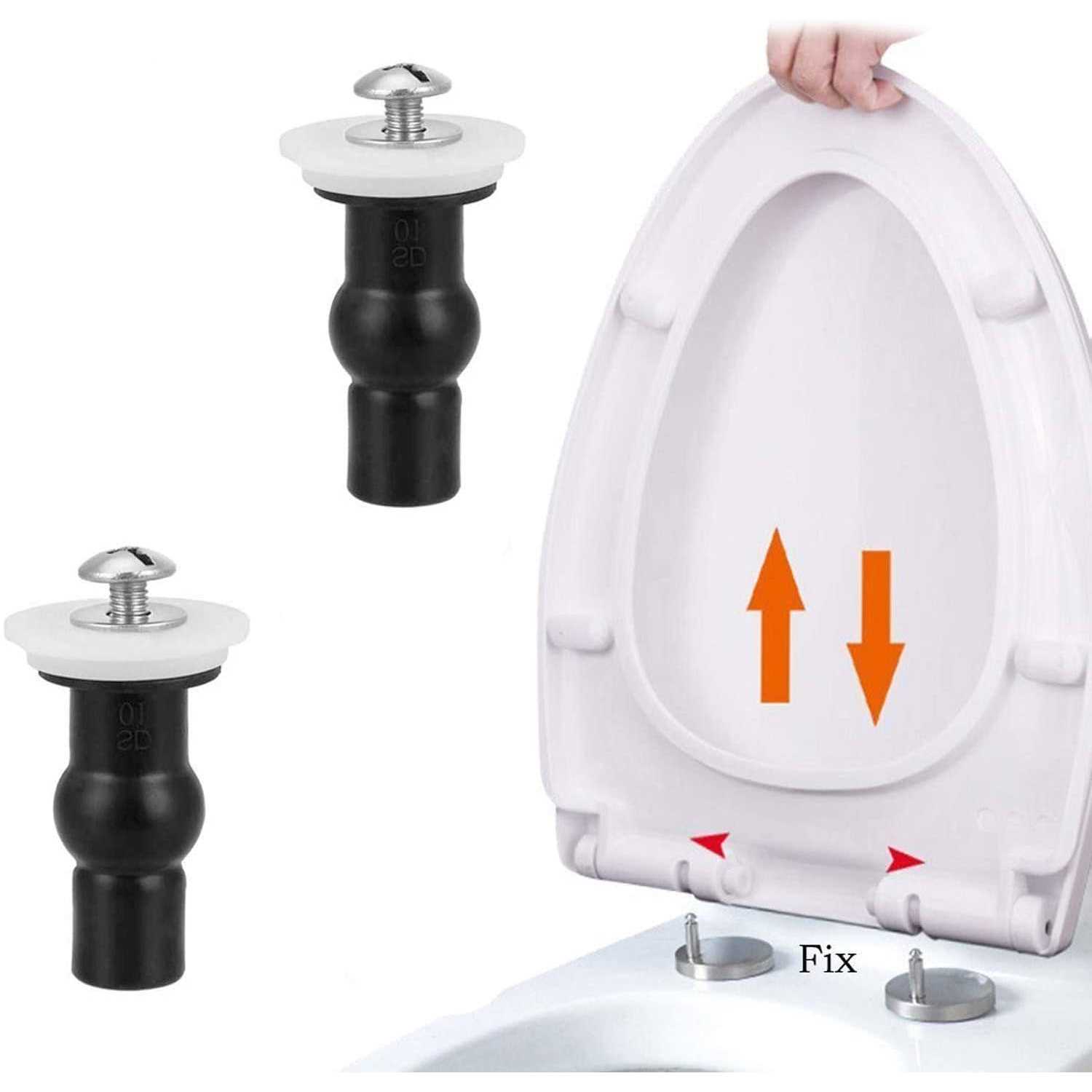 Toilet Seat Screws Toilet Seat Hinges Bolt Expanding Rubber Top Nuts Screw Fixings Fix WC Blind Hole Fittings - Cheap Fitting