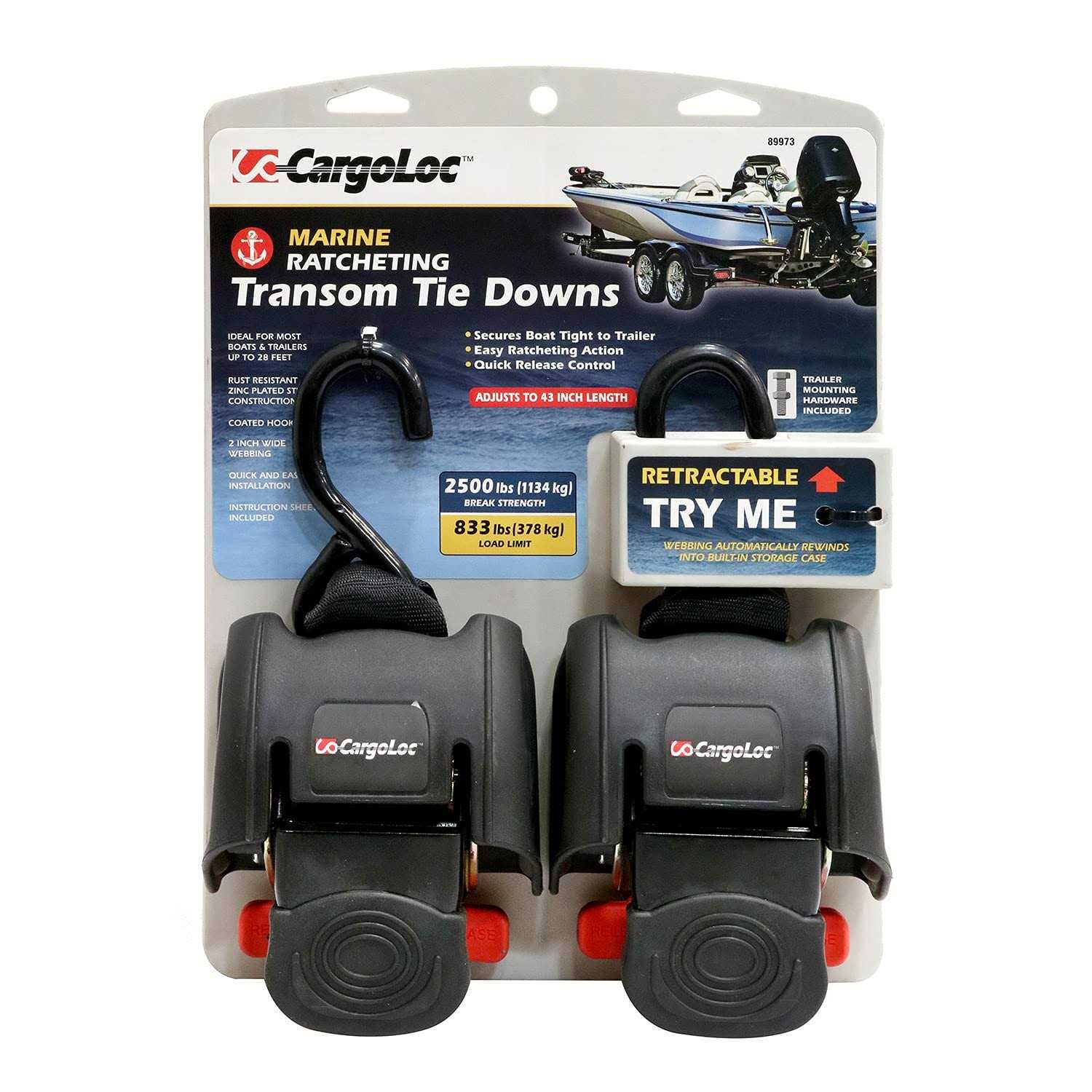 CargoLoc 89973 Retractable Transom Tie-Down - Cheap Fitting