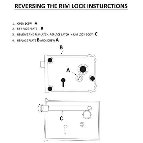 A29 Cast Iron Horizontal Rim Lock - Cheap Fitting