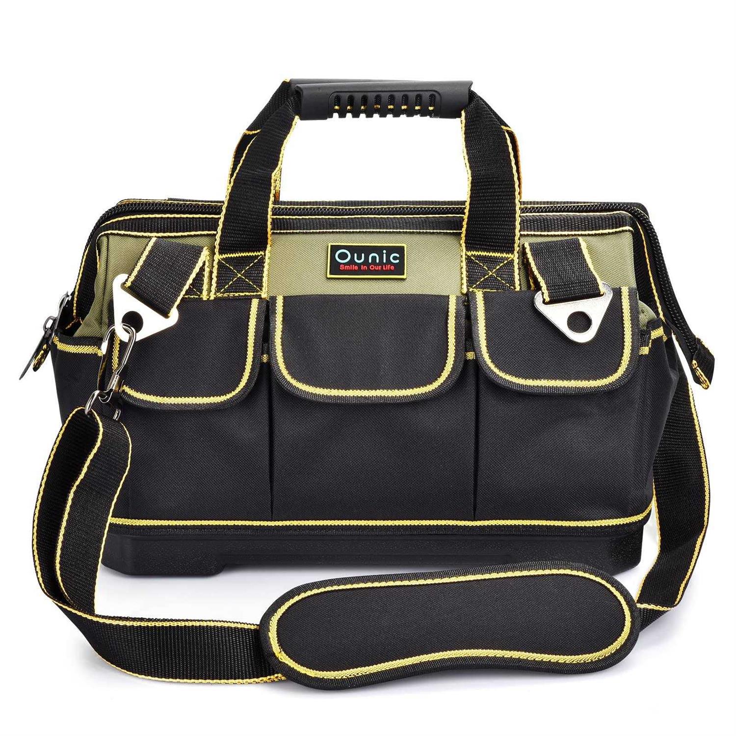 Tool Bag, Ounic Large Tool Bag Wide Mouth and Waterproof Strong Molded Base - Cheap Fitting