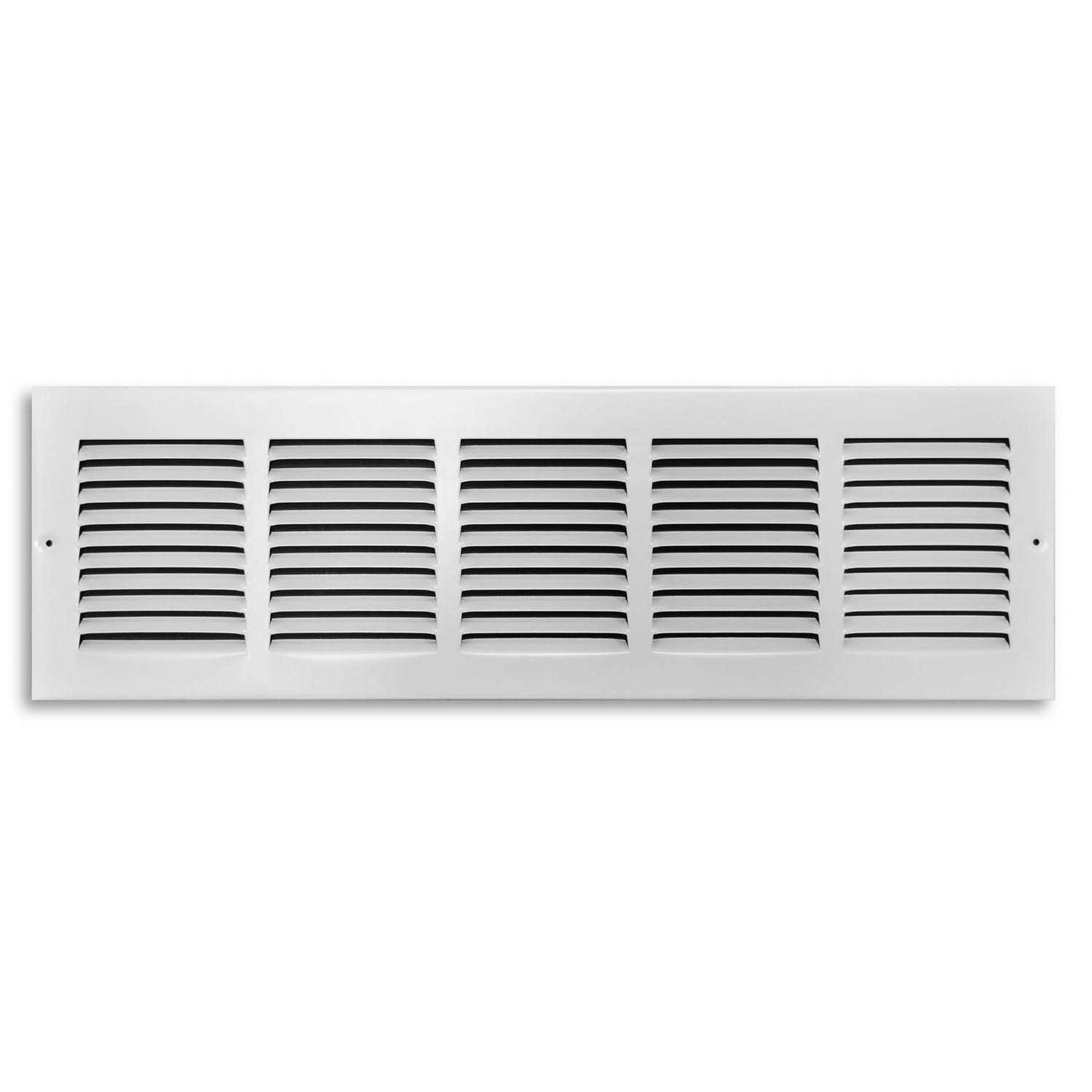 Tru Aire 6 in. H X 24 in. W 1-Way Powder Coat White Steel Return Air Grille - Cheap Fitting