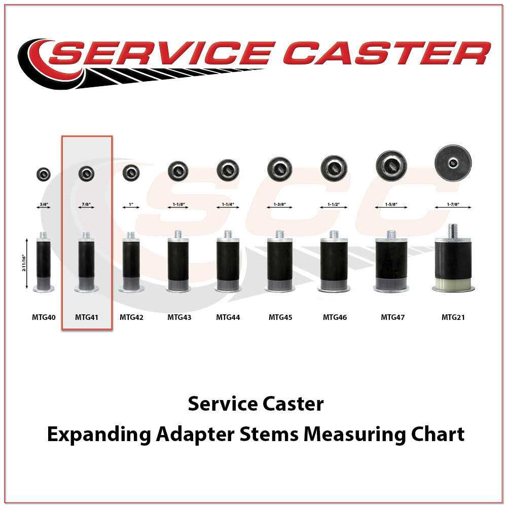 Service Caster Expanding Stem Caster	Service Caster Expanding Stem Caster - Cheap Fitting