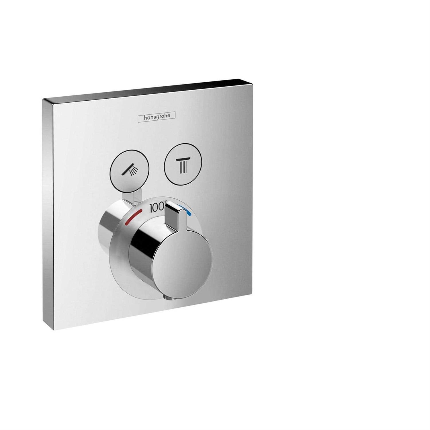 Hansgrohe ShowerSelect Thermostatic Trim for 2 Functions 15763001 - Cheap Fitting