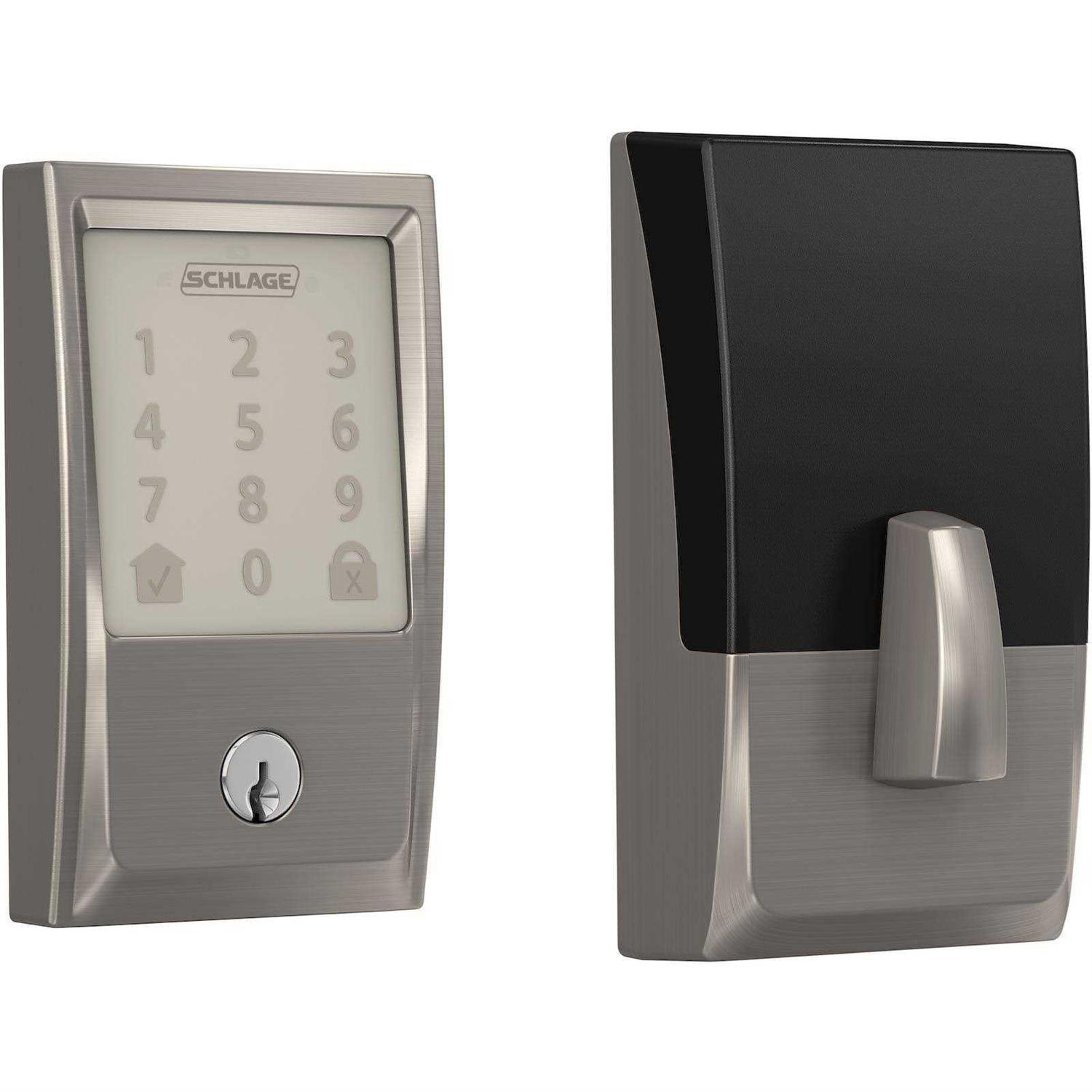 Schlage Encode Smart WiFi Deadbolt with Century Trim in Satin Nickel - Cheap Fitting