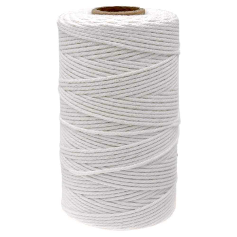 jijAcraft White String 328 Feet 2mm Cotton Butchers Twine String Kitchen Cooking Bakers Twine String for Meat - Cheap Fitting