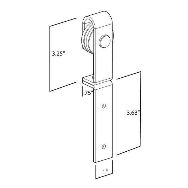 Miniature Bi-Fold Sliding Single Barn Door Hardware Quiet Glide Finish NT.BFM1310.FM.08-72 - Cheap Fitting