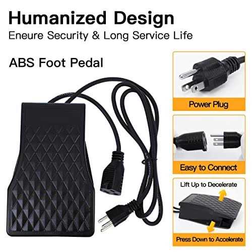 1000W 30000RPM Electric Flex Shaft Rotary Tool Foot Pedal Control Flex Shaft Hanging Grinder Carver Can Forward-Reverse Rotation - Cheap Fitting