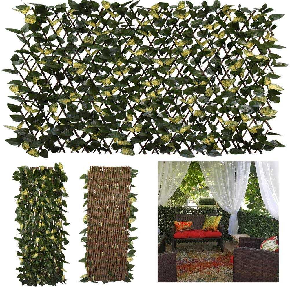 GLANT Expandable Fence Privacy Screen for Balcony Patio Outdoor,Decorative Faux Ivy Fencing Panel,Artificial Hedges - Cheap Fitting