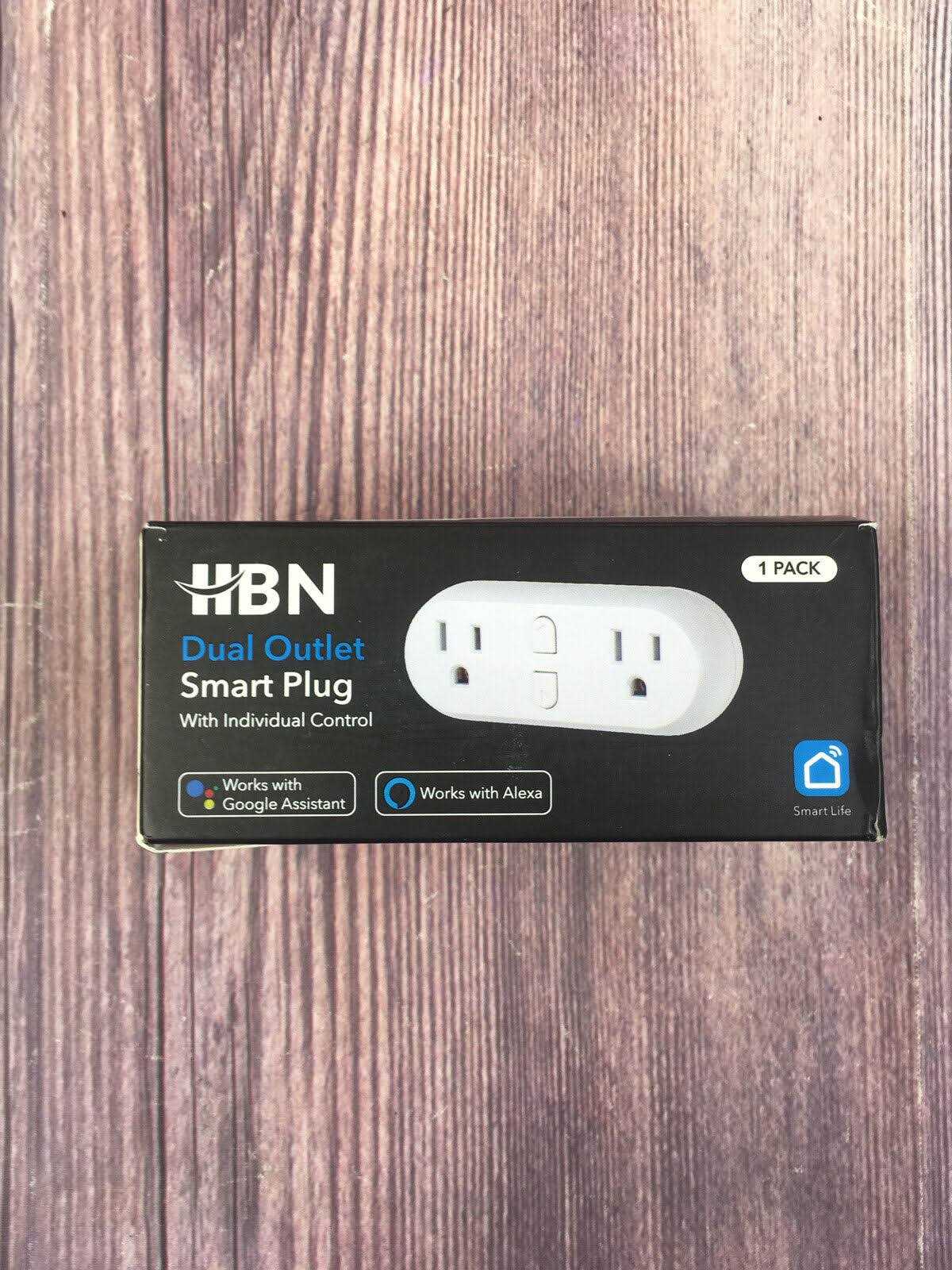 HBN WiFi Heavy Duty Dual Outlet Smart Plug with Individual Control, No Hub RequiredWhite, Compatible with Alexa and Google Assistant - Cheap Fitting