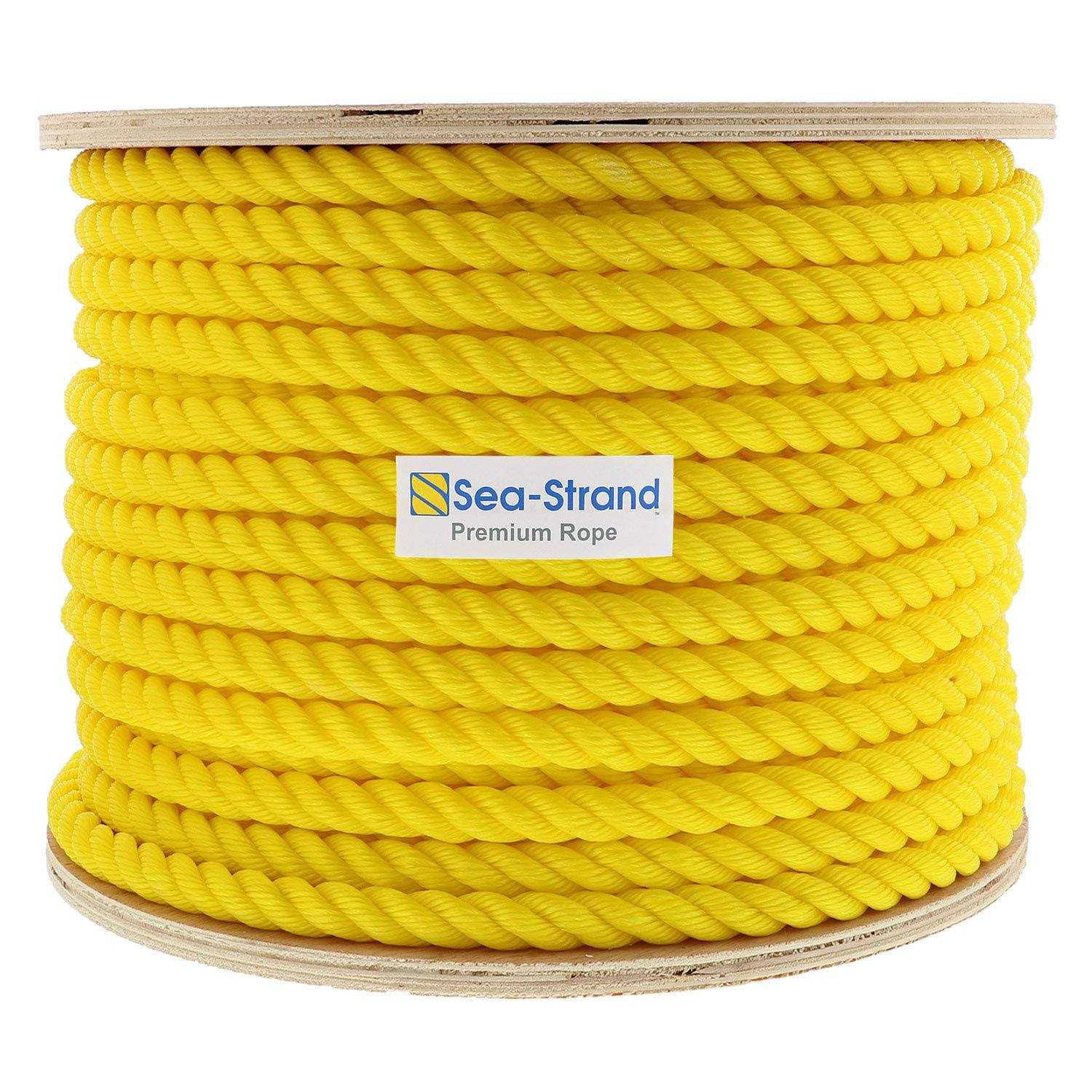 1 x 300′ Reel, Yellow, 3-Strand Polypropylene Rope - Cheap Fitting
