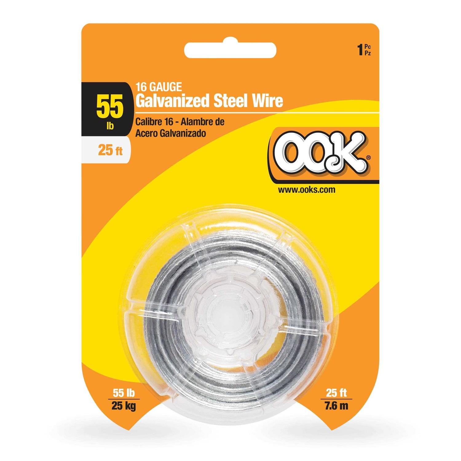 Ook Galvanized Steel Hanging Wire 25ft 55lb - Cheap Fitting