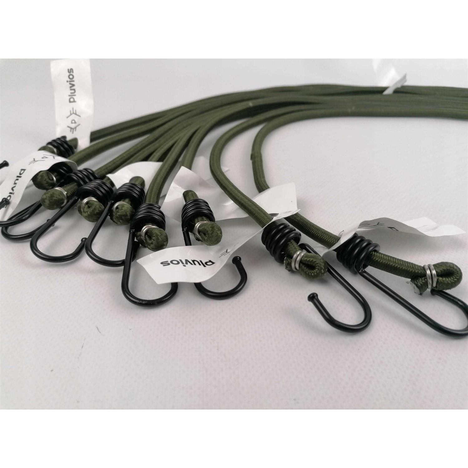 Pluvios Bungee Cords with Hooks Heavy Duty Outdoor 10 Pack – Choice of Sizes - Cheap Fitting