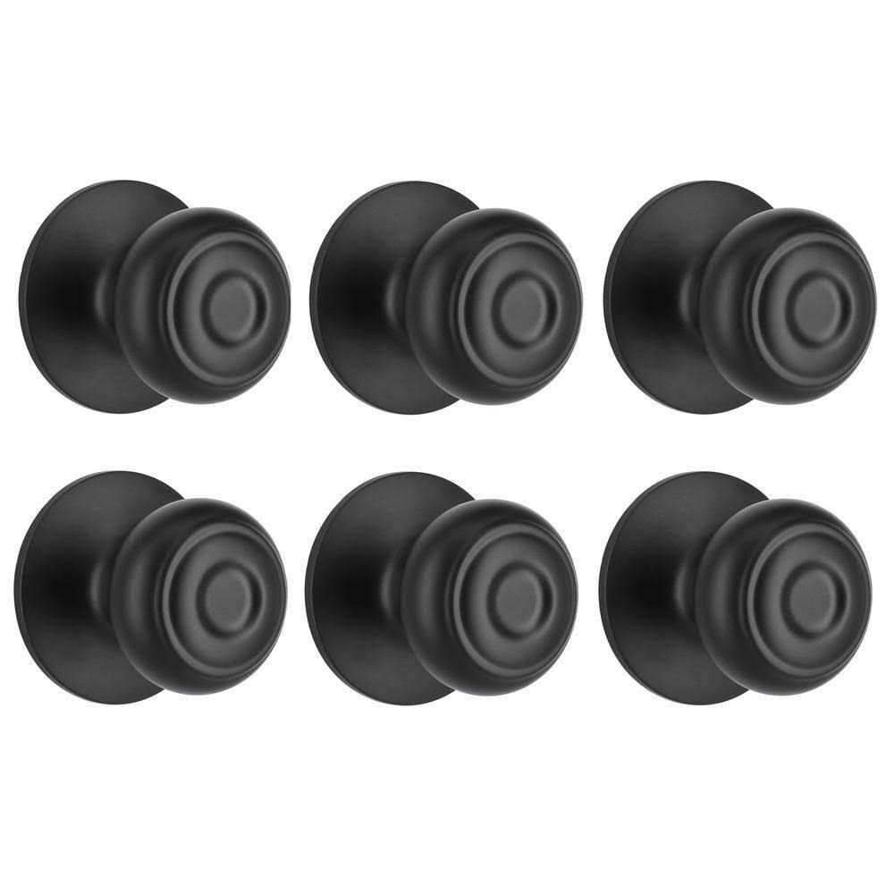 Defiant Hartford Matte Black Hall/Closet Door Knob Contractor Pack - Cheap Fitting