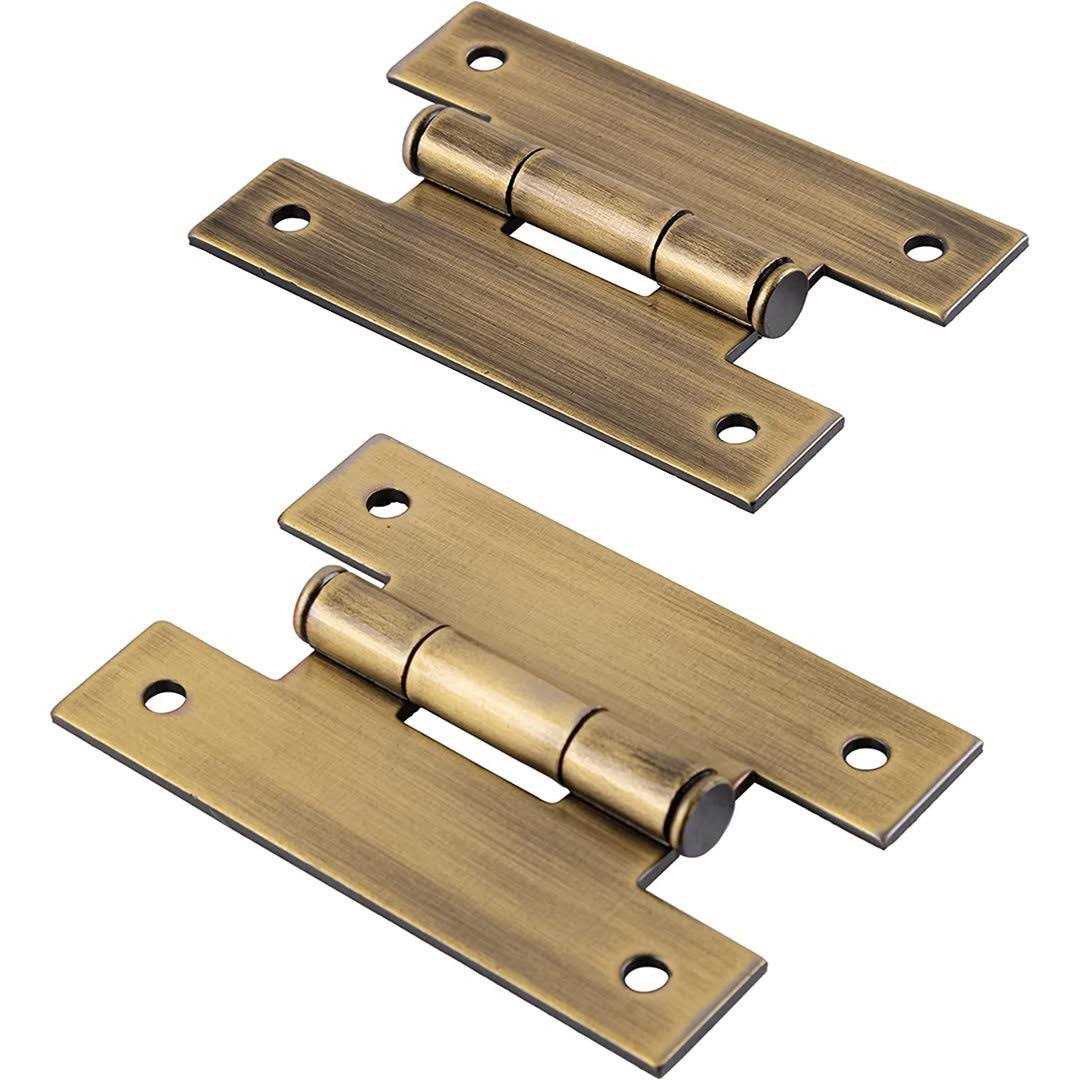 UNIQANTIQ HARDWARE SUPPLY Antique Brass H Type Cabinet Door Hinges 2 1/2 x 1 5/8 - Cheap Fitting