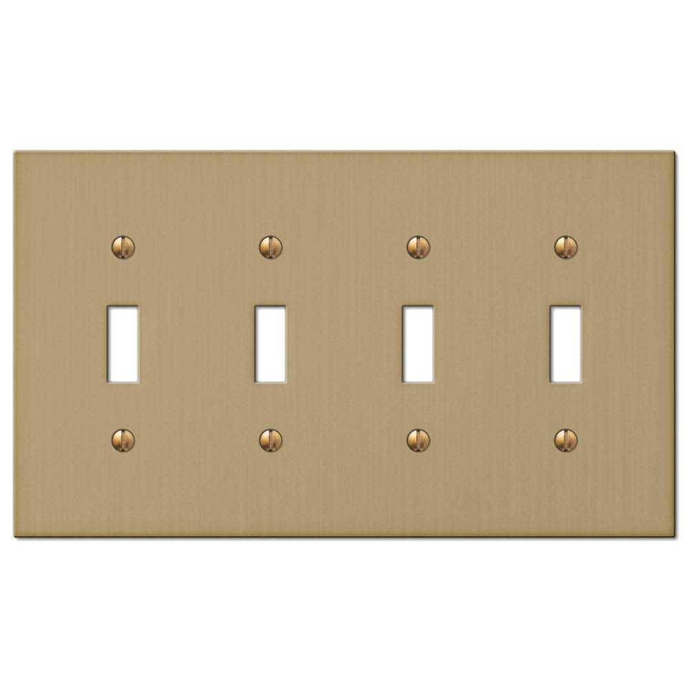 Amerelle Wallplates Elan Brushed Bronze Cast 1 Rocker Wallplate 55RBZ - Cheap Fitting