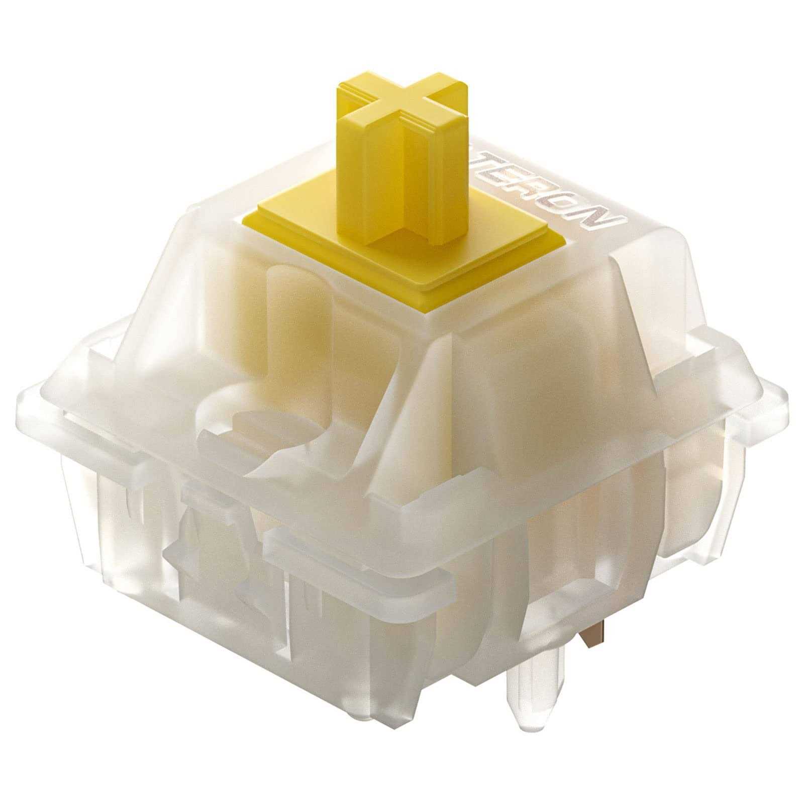 Gateron Milky Yellow Pro Switches Pre-lubed 5 Pin Linear Keyboard Switches for MX Mechanical Keyboard - Cheap Fitting