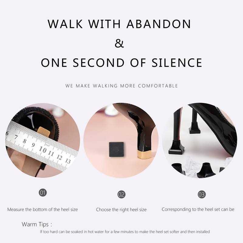 Soogree 10 Pairs High Heel Protectors 5 Sizes Heel Repair Caps Covers & Heel Stoppers Heel Cover Replacement Tip Caps for Outdoor Weddings/Stop - Cheap Fitting