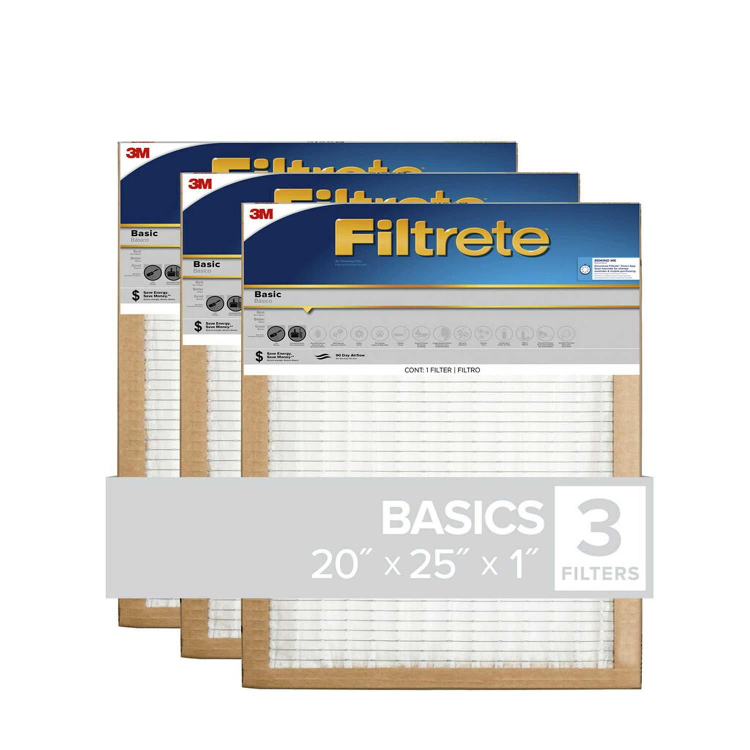 Filtrete 1-in MERV 5 Basic Pleated Air Filter - Cheap Fitting