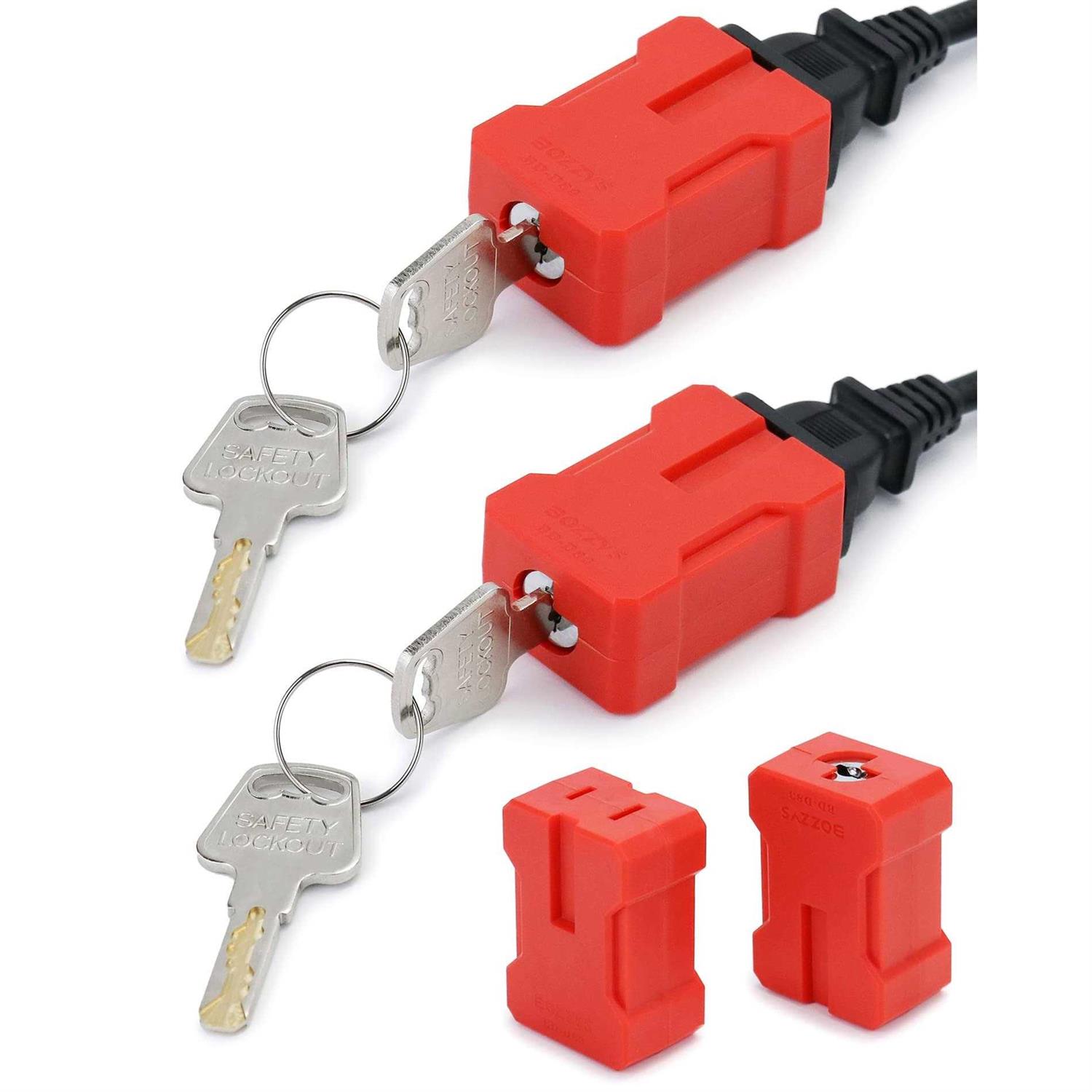 QWORK Electrical Cord Plug Lockout Device for Electrical Cord Plug Locking Safety Lock Fits 2 & 3 Prong Plugs - Cheap Fitting