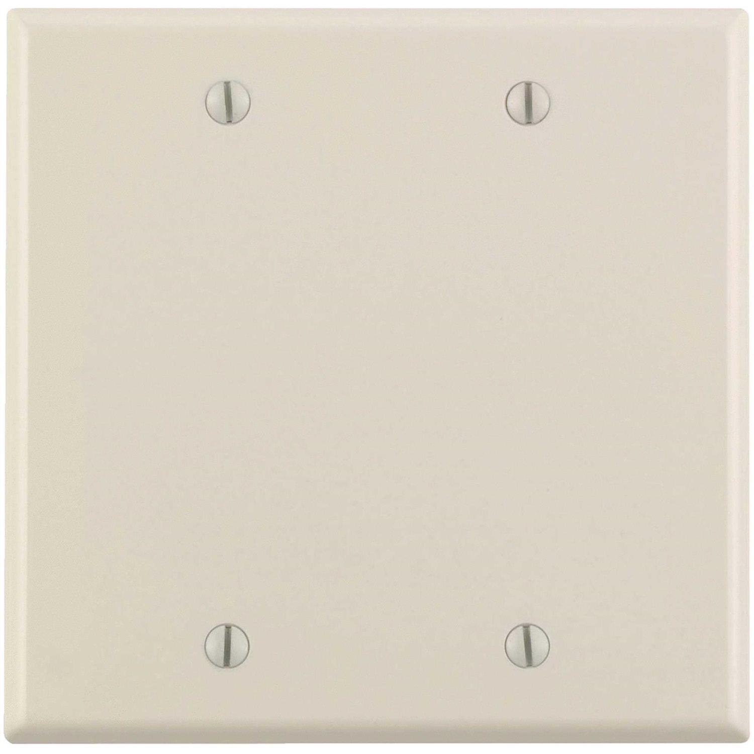 Leviton 2-Gang Blank Wall Plate - Cheap Fitting